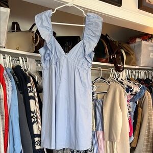 Light Blue Ruffled Dress